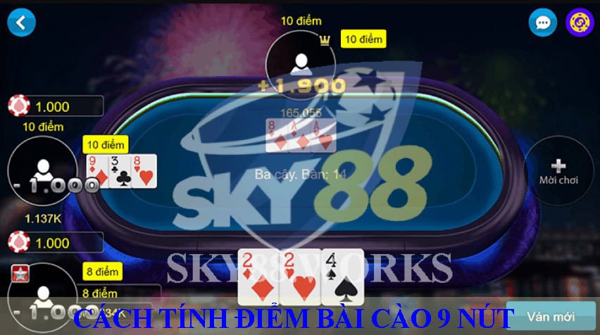 cách tính điểm bài cào 9 nút