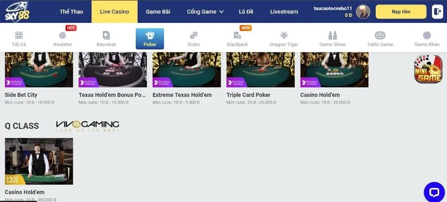 giới thiệu poker sky88