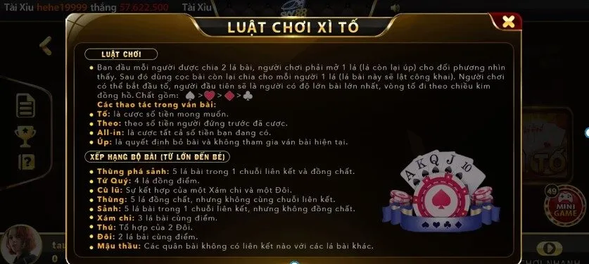 luật chơi xì tố sky88