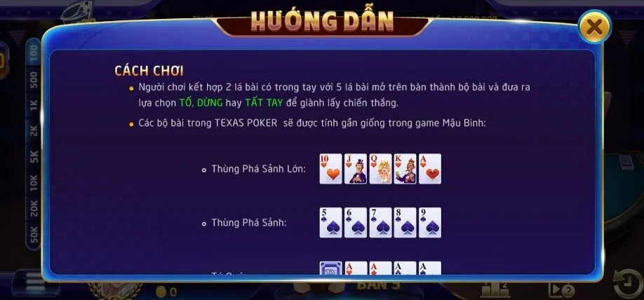 thứ hạng trong bài poker sky88